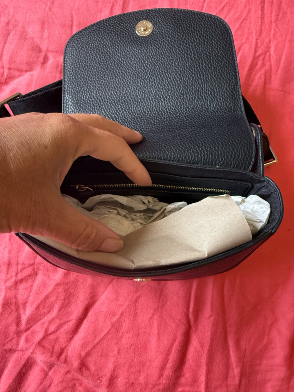 Saks Fifth Avenue Black Leather Crossbody Bag - Picture 14 of 14